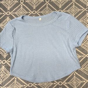 Blue crop top